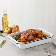 Load image into Gallery viewer, Hairy Bikers Enamelled 36 cm Large Roasting Tin