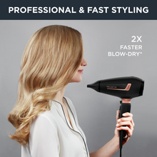 Load image into Gallery viewer, Rowenta Pro Power Hair Dryer 2200 W Ionic Black and Blush