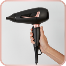 Load image into Gallery viewer, Rowenta Pro Power Hair Dryer 2200 W Ionic Black and Blush