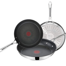 Load image into Gallery viewer, Tefal Jamie Oliver Cook's Direct Stainless Steel 3-Piece Frypan Set
