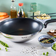 Load image into Gallery viewer, Tefal Primary Stainless Steel Wok Pan 28 cm