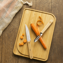 Load image into Gallery viewer, Pebbly Chef Set: 1 Cutting board, 1 Peeler, 1 Paring Knife & 1 Vegetable Bag