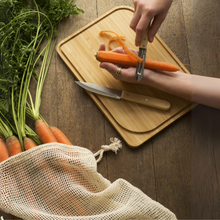 Load image into Gallery viewer, Pebbly Chef Set: 1 Cutting board, 1 Peeler, 1 Paring Knife & 1 Vegetable Bag
