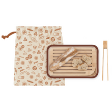 Load image into Gallery viewer, Pebbly Baker Set - 1 Bread Board, 1 Toast Tong & 1 Bread Bag