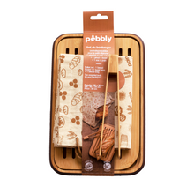 Load image into Gallery viewer, Pebbly Baker Set - 1 Bread Board, 1 Toast Tong & 1 Bread Bag
