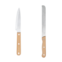 Load image into Gallery viewer, Pebbly Boards, Knives & Holder - 5 Piece Set