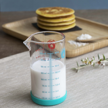 Load image into Gallery viewer, Pebbly Blue Glass Measuring Jug with Silicone Base - 200 ml