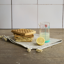 Load image into Gallery viewer, Pebbly Blue Glass Measuring Jug with Silicone Base - 200 ml