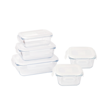 Load image into Gallery viewer, Pebbly Glass Food Containers Starter Set - Set of 5