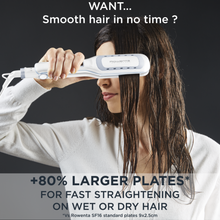 Load image into Gallery viewer, Rowenta Hair Straightener Wet & Dry XL