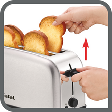 Load image into Gallery viewer, Tefal Equinox 4 Slice Toaster Stainless Steel
