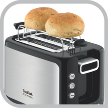 Load image into Gallery viewer, Tefal Express 2 Slice Toaster Black Stainless Steel