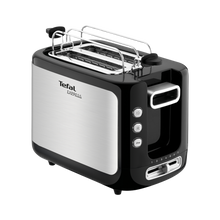 Load image into Gallery viewer, Tefal Express 2 Slice Toaster Black Stainless Steel