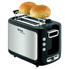 Load image into Gallery viewer, Tefal Express 2 Slice Toaster Black Stainless Steel