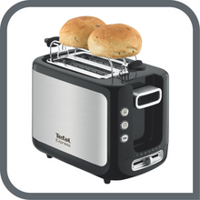 Load image into Gallery viewer, Tefal Express 2 Slice Toaster Black Stainless Steel