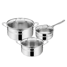 Load image into Gallery viewer, Jamie Oliver by Tefal Cook Smart Uncoated Stainless Steel 6-Piece Cookware Set - Room+
