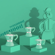 Load image into Gallery viewer, Pezzetti Belle Express Stove Top Coffee Maker - Green - Room+