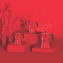 Load image into Gallery viewer, Pezzetti Ital Express Stove Top Coffee Maker - Red - Room+