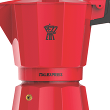 Load image into Gallery viewer, Pezzetti Ital Express Stove Top Coffee Maker - Red - Room+