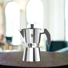 Load image into Gallery viewer, Pezzetti Ital Express Stove Top Coffee Maker - Silver - Room+