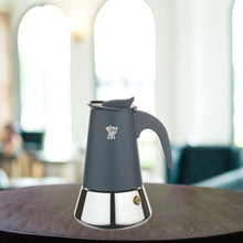 Load image into Gallery viewer, Pezzetti Steel Express Stove Top Coffee Maker - Grey - Room+