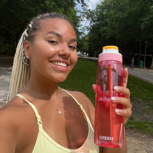 Load image into Gallery viewer, Kambukka Lagoon Water Bottle with Straw Lid Sunny Melon - 1000 ml
