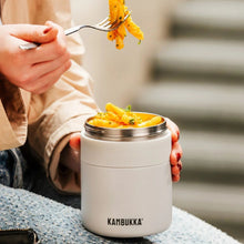 Load image into Gallery viewer, Kambukka Bora SS Double Wall Insulated Lunch Box Chalk White - 600 ml
