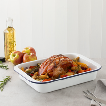 Load image into Gallery viewer, Hairy Bikers Enamelled 41 cm Large Roasting Tin
