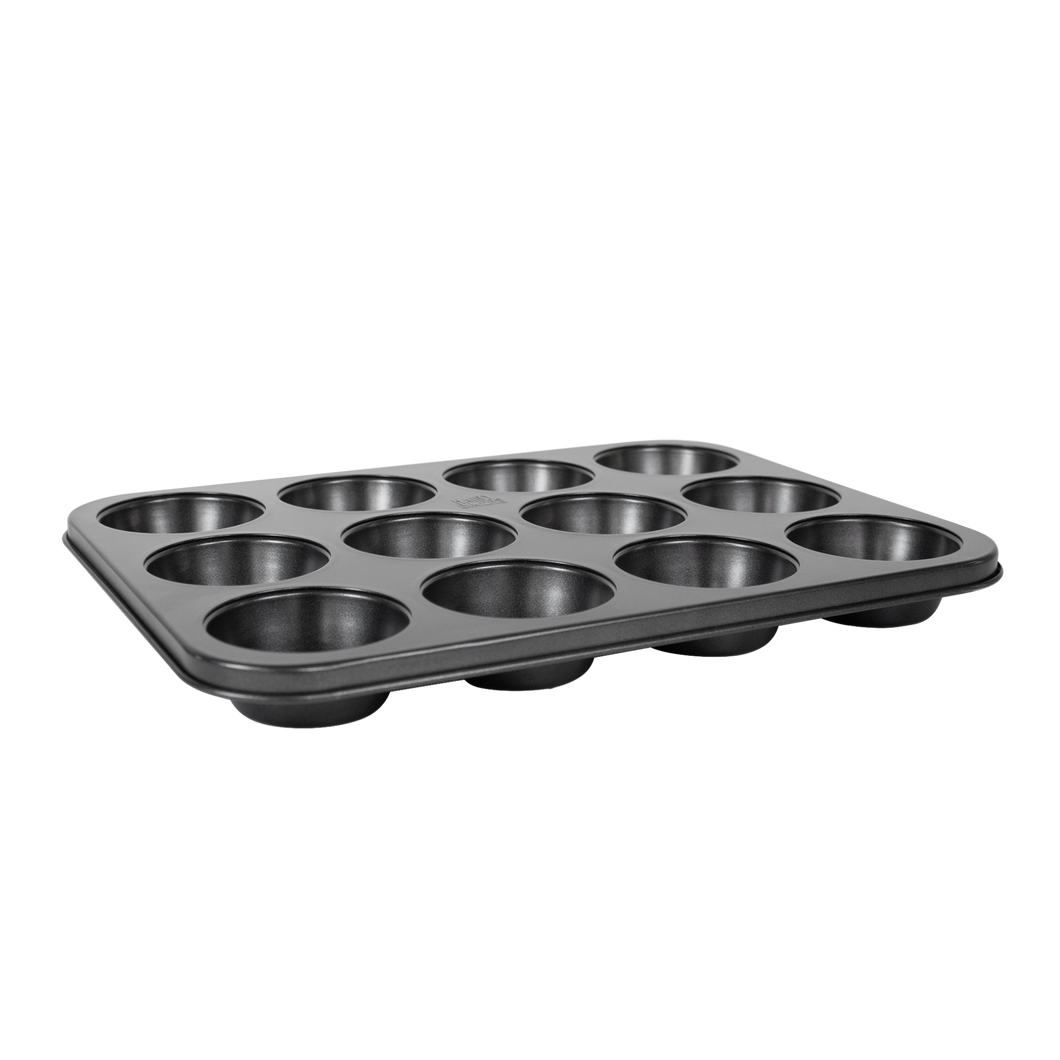 Hairy Bikers 12 Cup Muffin Pan - Black