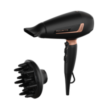 Load image into Gallery viewer, Rowenta Pro Power Hair Dryer 2200 W Ionic Black and Blush
