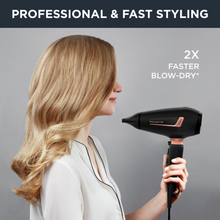 Load image into Gallery viewer, Rowenta Pro Power Hair Dryer 2200 W Ionic Black and Blush
