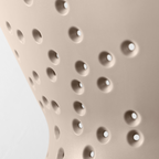 Blim+ Cosmo Colander Medium in taupe, close-up of the drainage holes