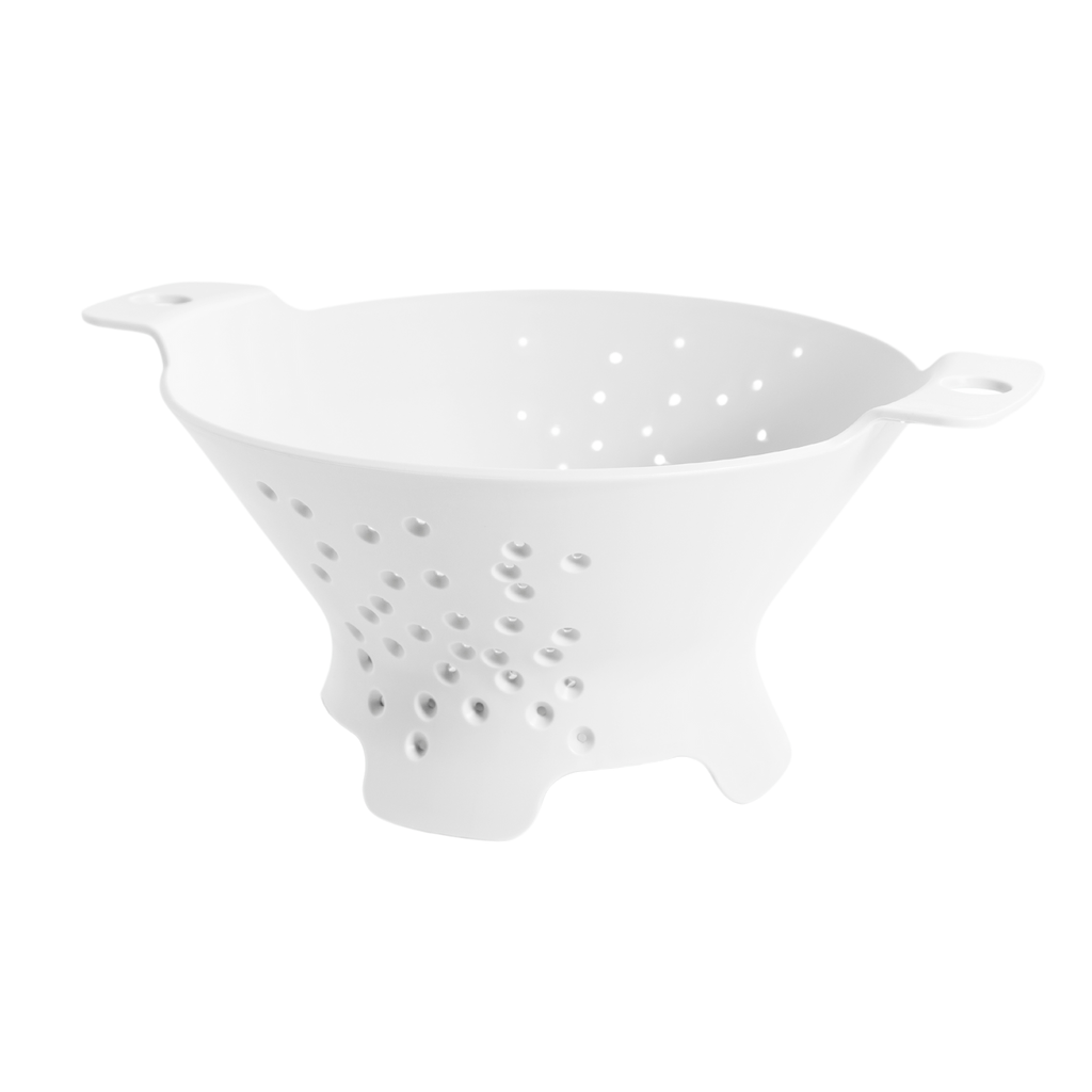 Blim+ Cosmo Colander Medium in white, side view
