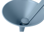 Blim+ Dolina Funnel in blue, top view with the handle