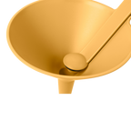 Blim+ Dolina Funnel in yellow, top view with the handle
