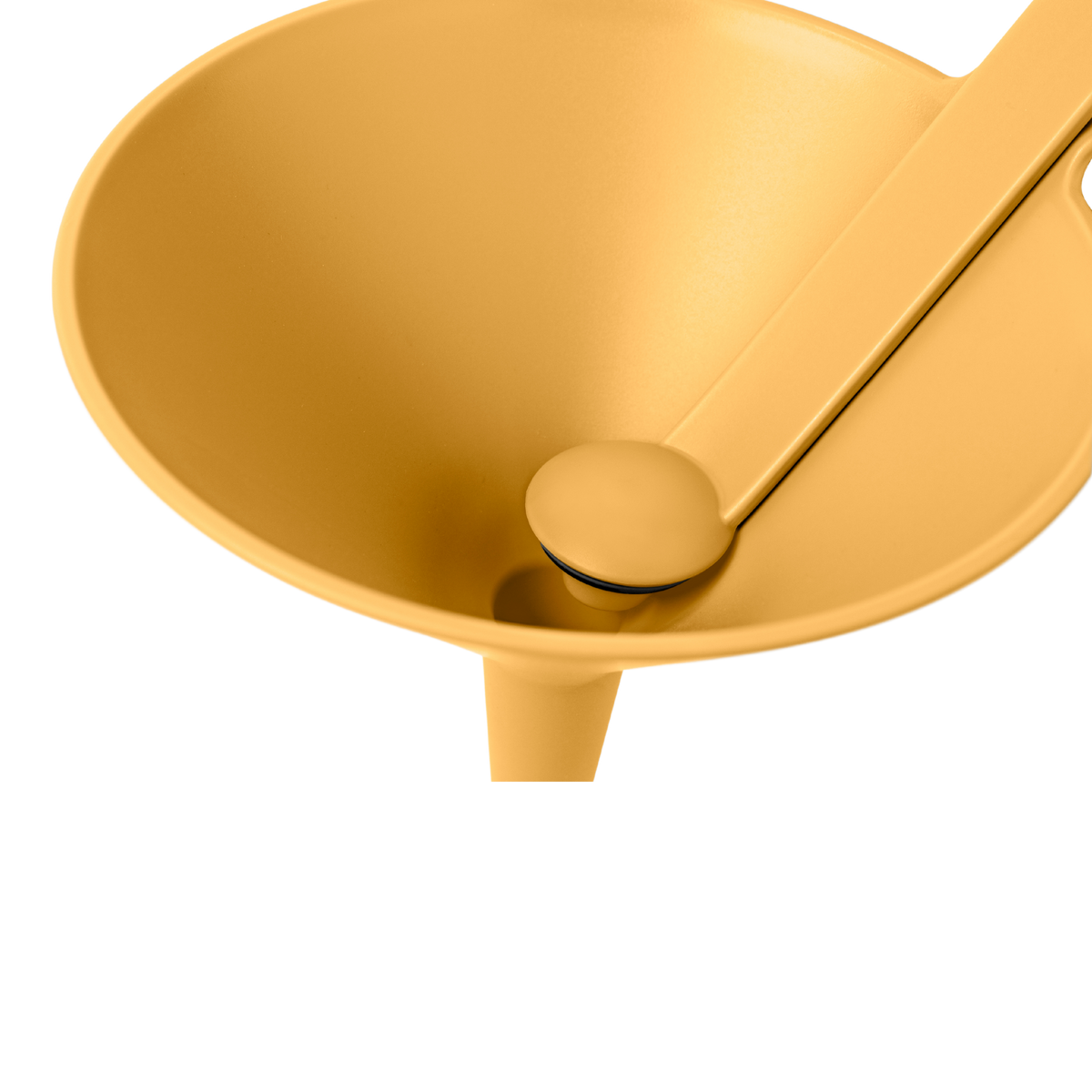 Blim+ Dolina Funnel in yellow, top view with the handle