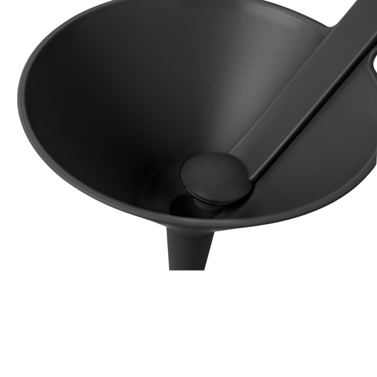 Blim+ Dolina Funnel in black, top view with the handle