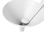 Blim+ Dolina Funnel in white, top view with the handle