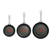 Load image into Gallery viewer, Tefal Jamie Oliver Cook's Direct Stainless Steel 3-Piece Frypan Set
