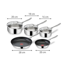 Load image into Gallery viewer, Jamie Oliver by Tefal Cook's Direct Stainless Steel 8-Piece Cookware Set

