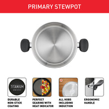 Load image into Gallery viewer, Tefal Primary Stainless Steel Stew Pot with Lid 28 cm
