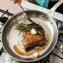 Load image into Gallery viewer, Jamie Oliver by Tefal Cook Smart Uncoated Stainless Steel Frying Pan 28 cm
