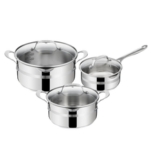 Load image into Gallery viewer, Jamie Oliver by Tefal Cook Smart Uncoated Stainless Steel 6-Piece Cookware Set
