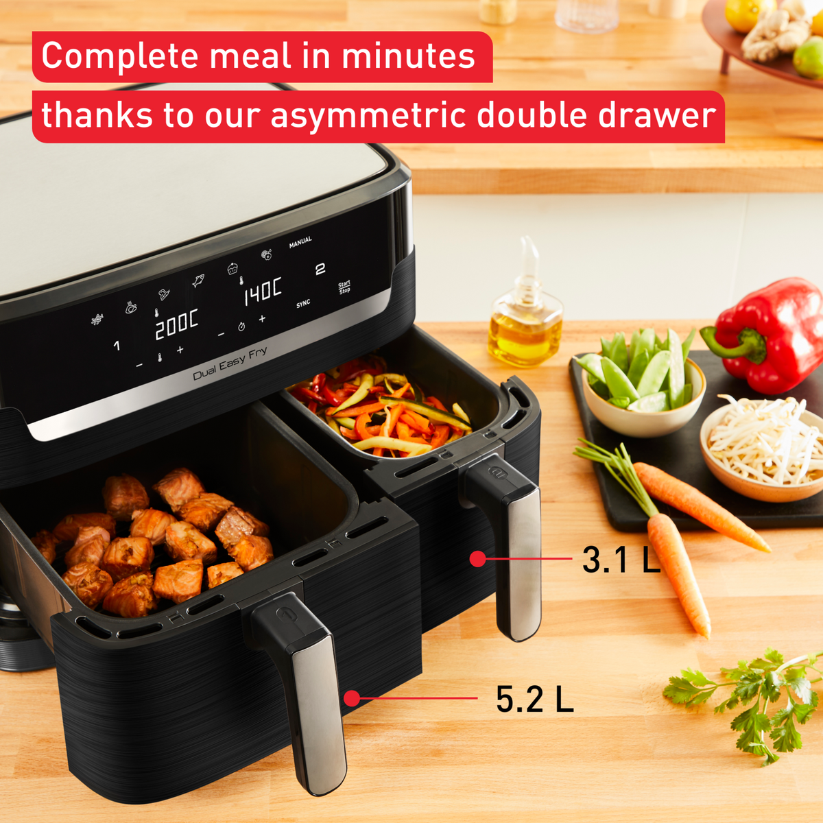 Tefal Dual Easy Fry Air Fryer 8.3 L