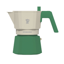 Load image into Gallery viewer, Pezzetti Future Express Stove Top Coffee Maker - Green
