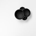 Blim+ Gocciolo Cutlery Drainer in black, seen from above