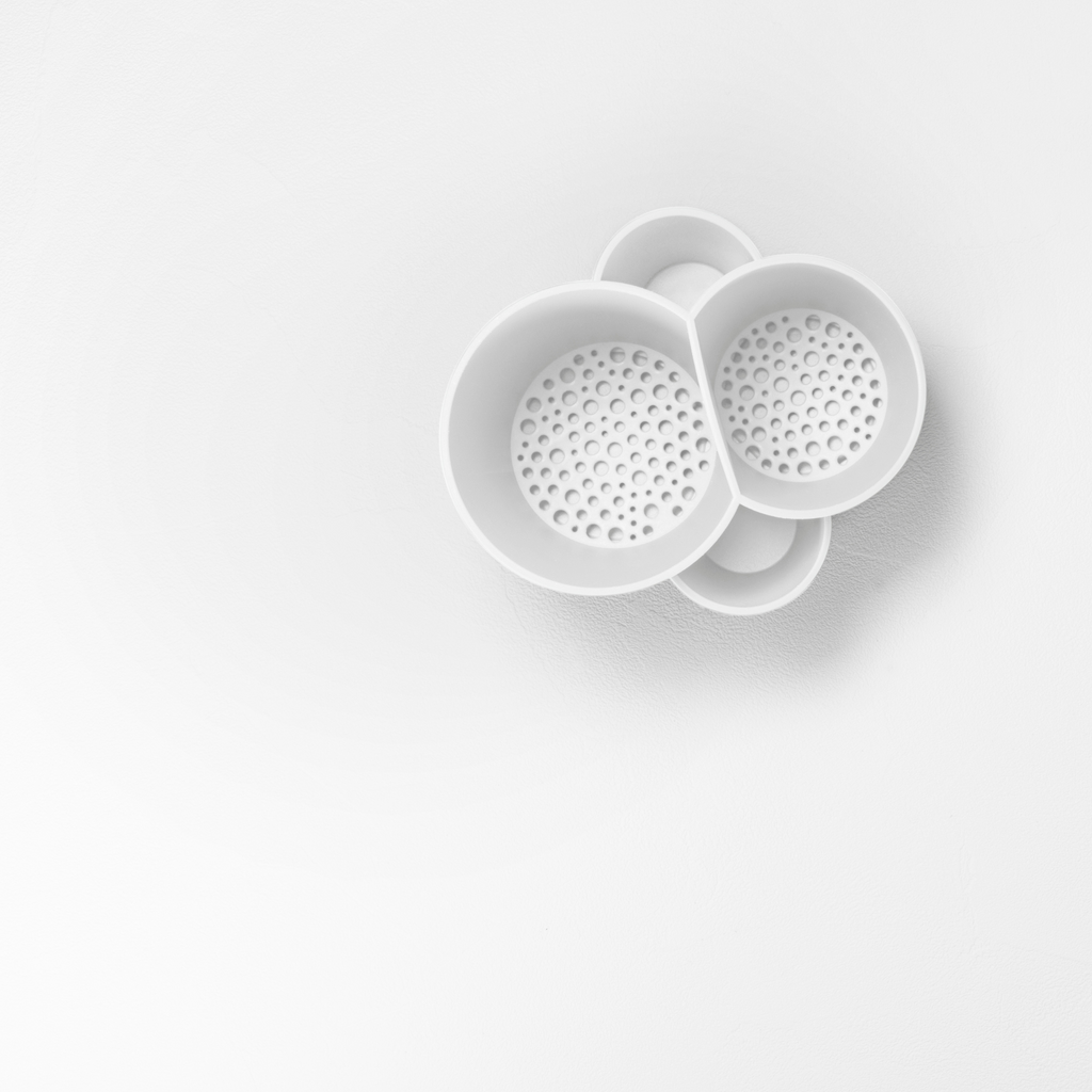 Blim+ Gocciolo Cutlery Drainer in white, seen from above