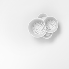 Blim+ Gocciolo Cutlery Drainer in white, seen from above