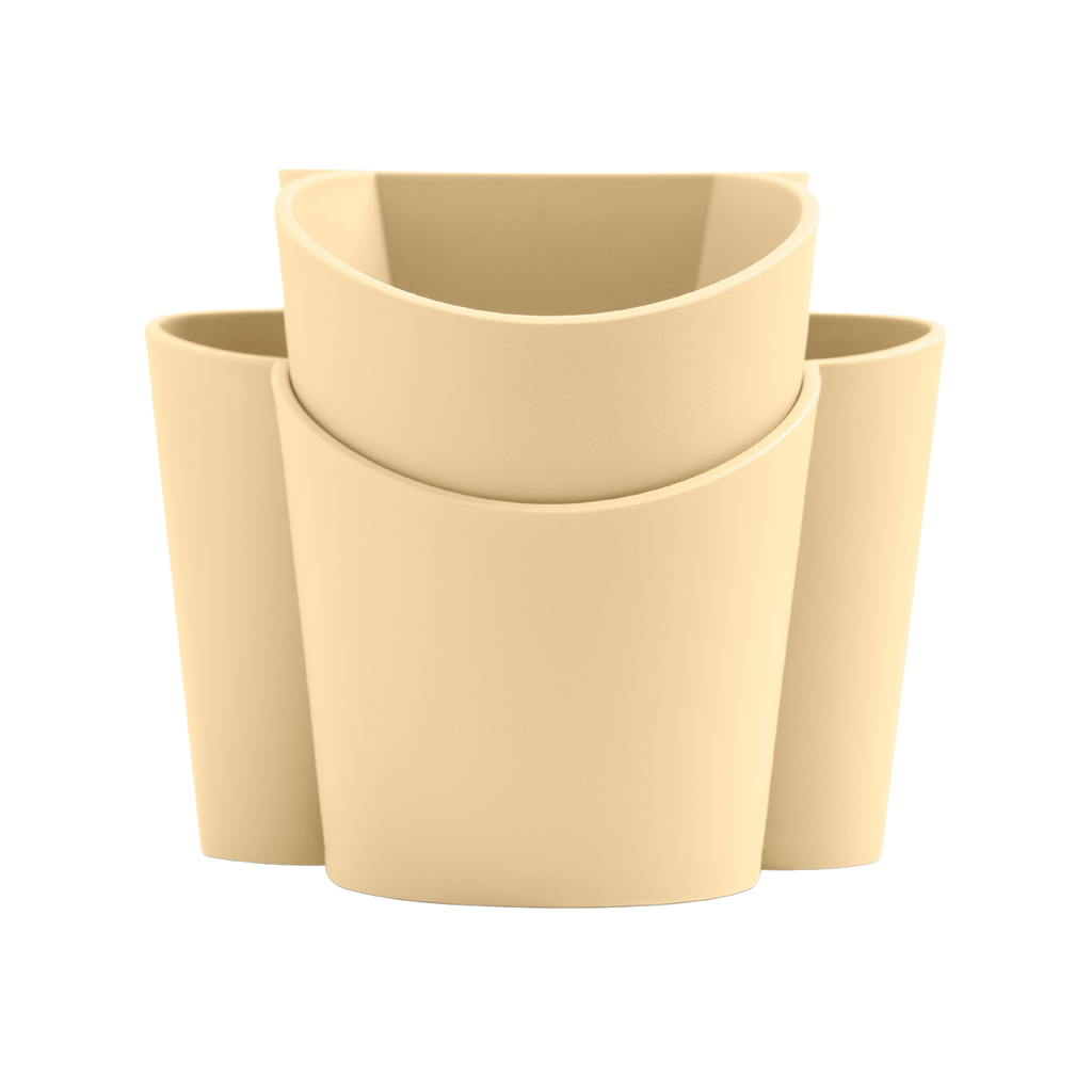 Blim+ Gocciolo Cutlery Drainer in pale yellow, front view