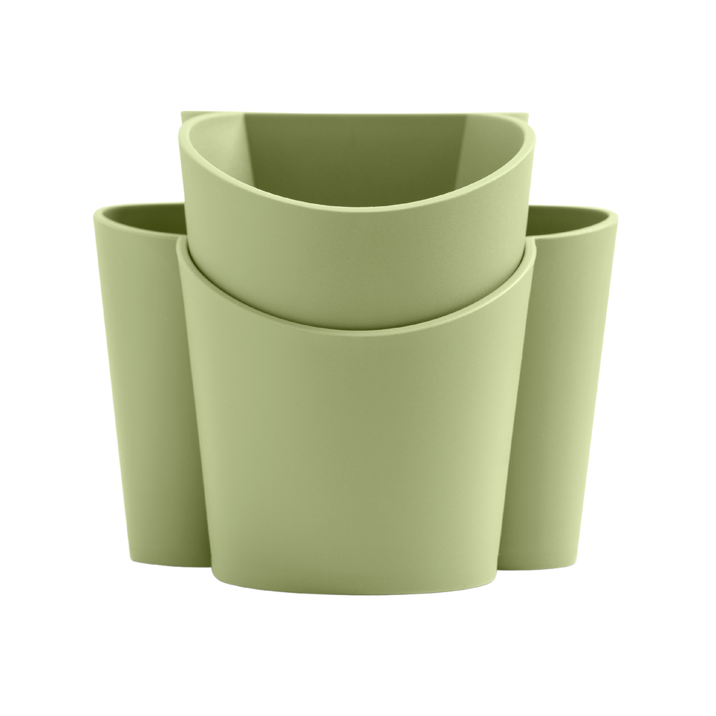 Blim+ Gocciolo Cutlery Drainer in green, front view
